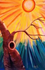 Drevo (Akril, 60x80 - 2020) - Jana Kosec